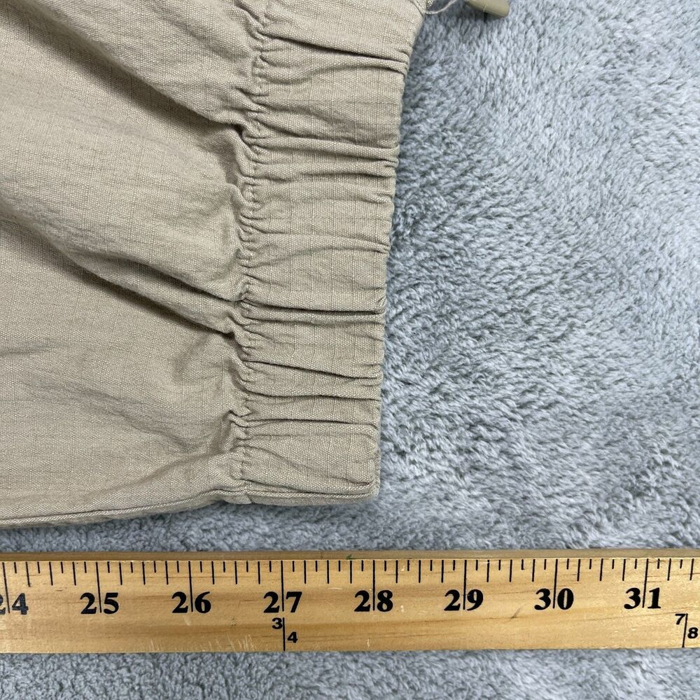 Sacre Pants Men's XL Tan Cargo Pockets Tapered Leg Logo Drawstring Ankle Zip - Picture 10 of 11